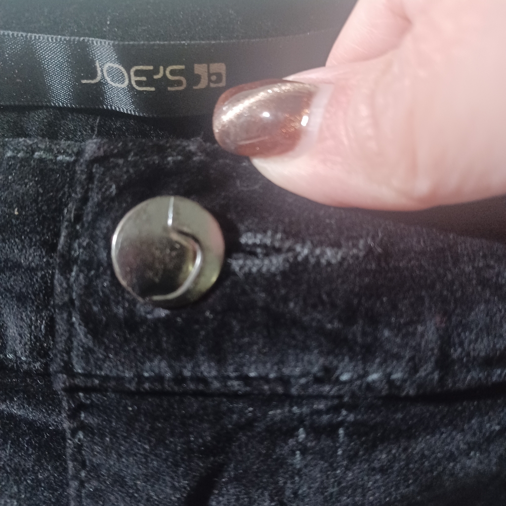 Joe's Jeans Velveteen Black Straight Leg Jeans - Picture 4 of 10